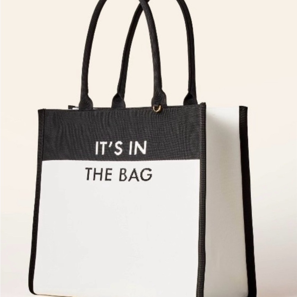 Kate Spade x Target Black and White Color Block Tote - NWT - Picture 3 of 7